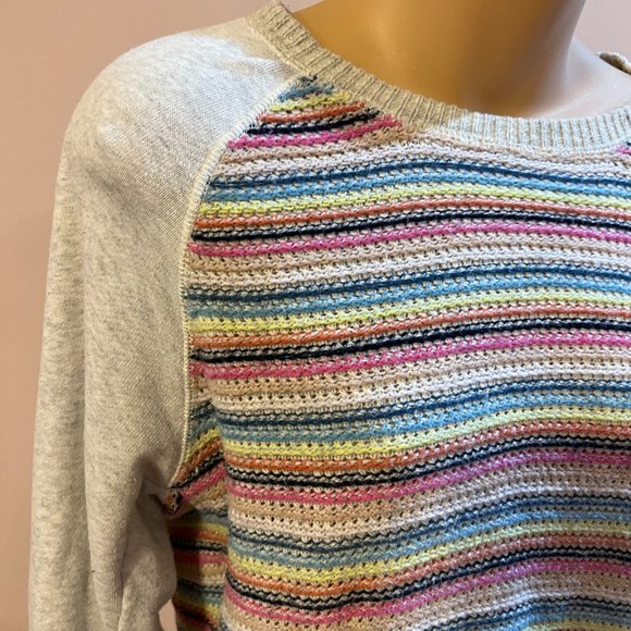 Roxy knit multicolored sweater size large - Picture 2 of 6